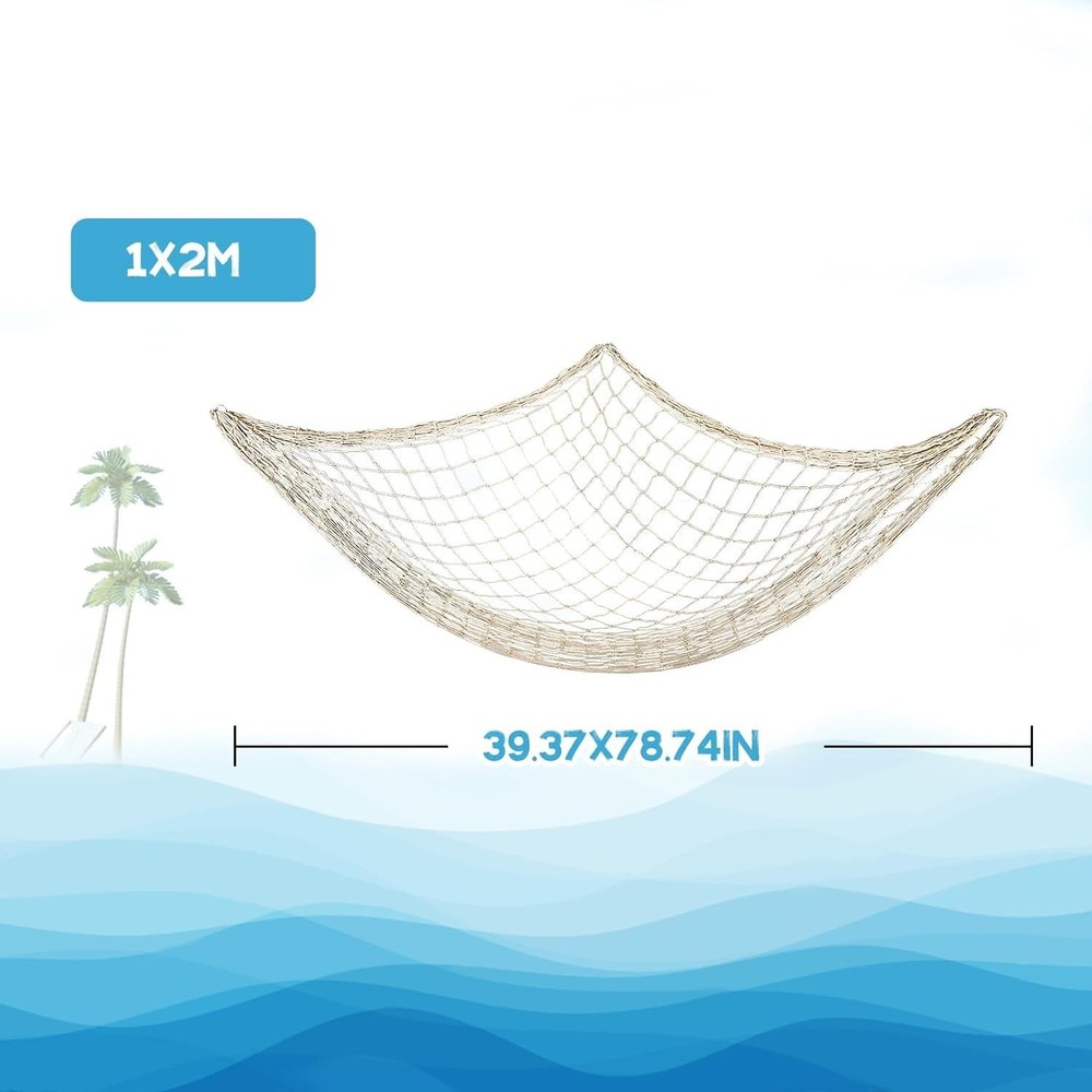 1PC Fish Net Decorative - Fish Net Decorations Decorative Netting Nautical Fi...