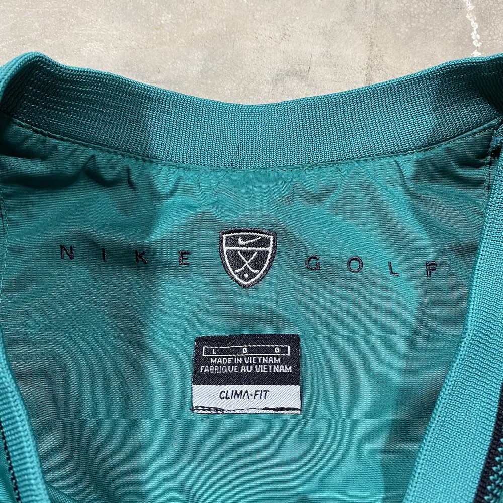 Nike Golf Clima-Fit Pullover Windbreaker Teal Green L