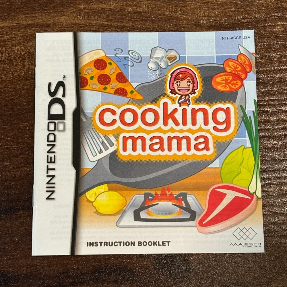 Cooking Mama Nintendo DS Instruction Manual Only