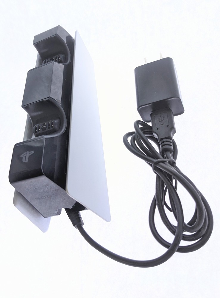 Sony DualSense PS5 PlayStation 5 Controller Charging Dock and Cable Bundle WHITE