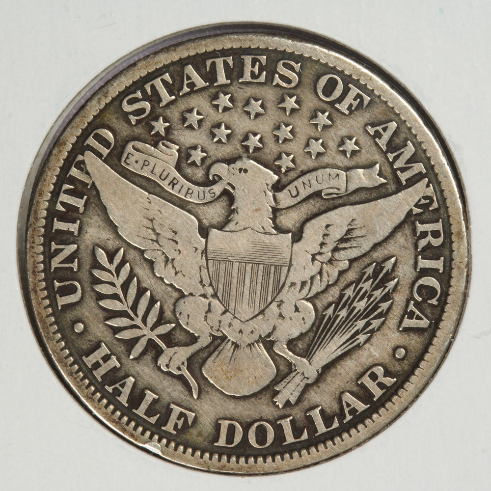1909 Barber Silver Half Dollar 50C-F+