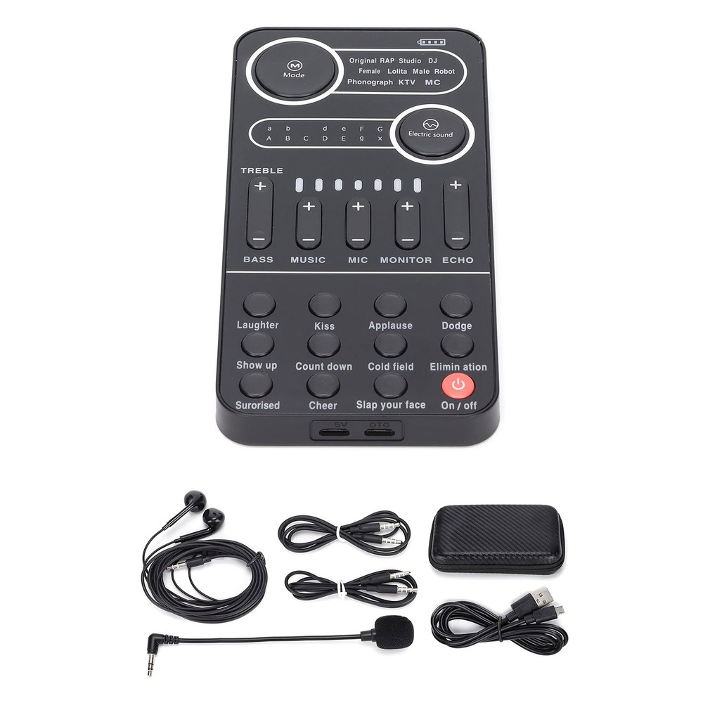 For Computer Sound Card Portable Mixer with Evading Function 13 Sound Modes