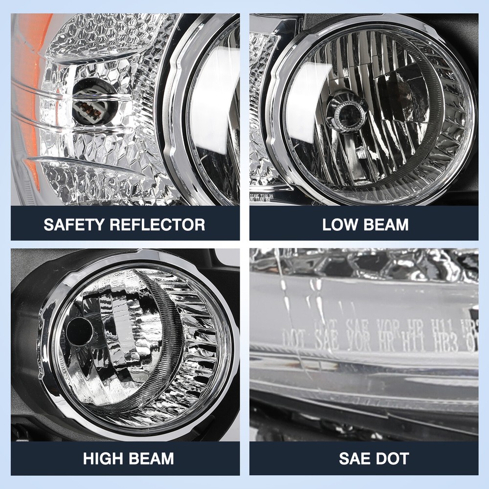 [Chrome Bezel] Headlight For 2012-2016 Chevy Sonic Headlamp Left Driver Side