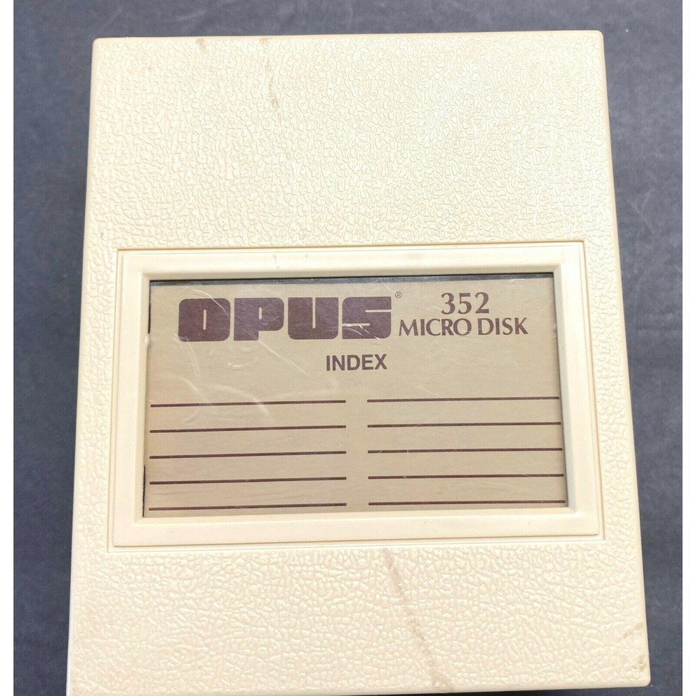 Vintage 80s Opus Floppy Micro Disk Plastic Storage Case Holds 10 3.5" Inch
