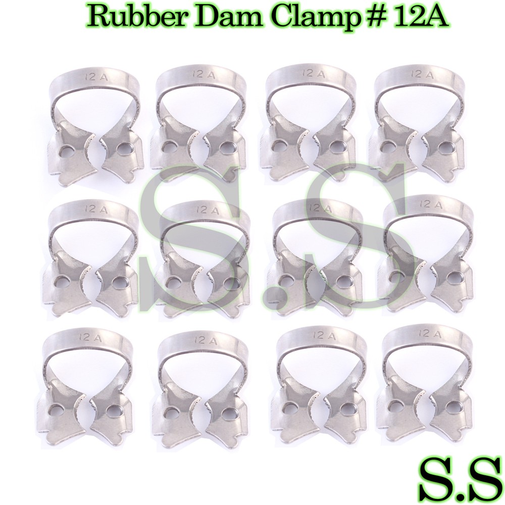 12 Pcs Endodontic Rubber Dam Clamp #12A