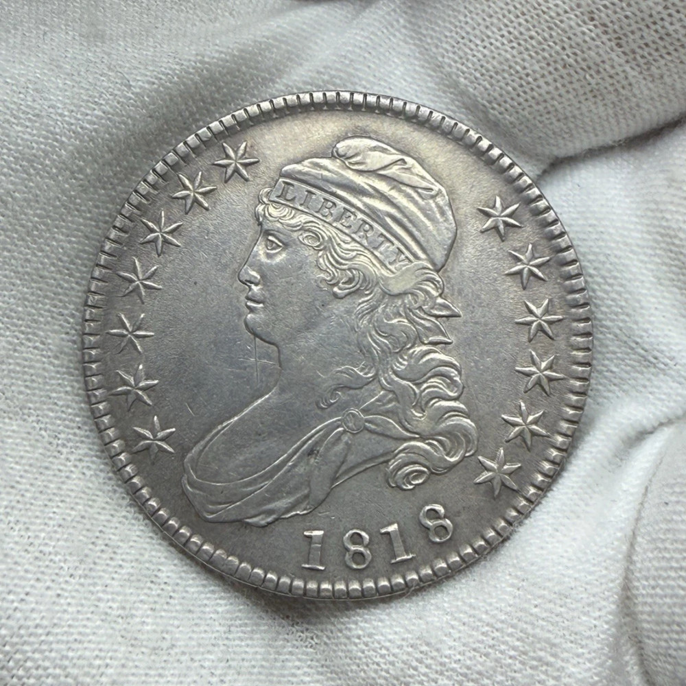 1818 Capped Bust Silver Half Dollar 50c