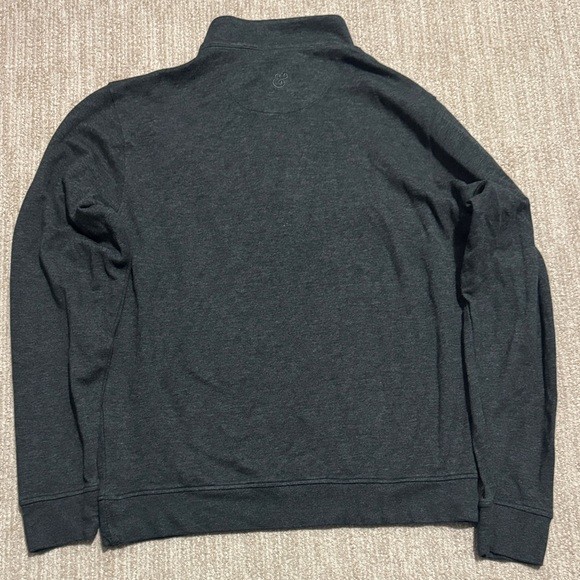 Collars & Co Mens Small Grey Heather Cloud Cotton Quarter Zip Pullover