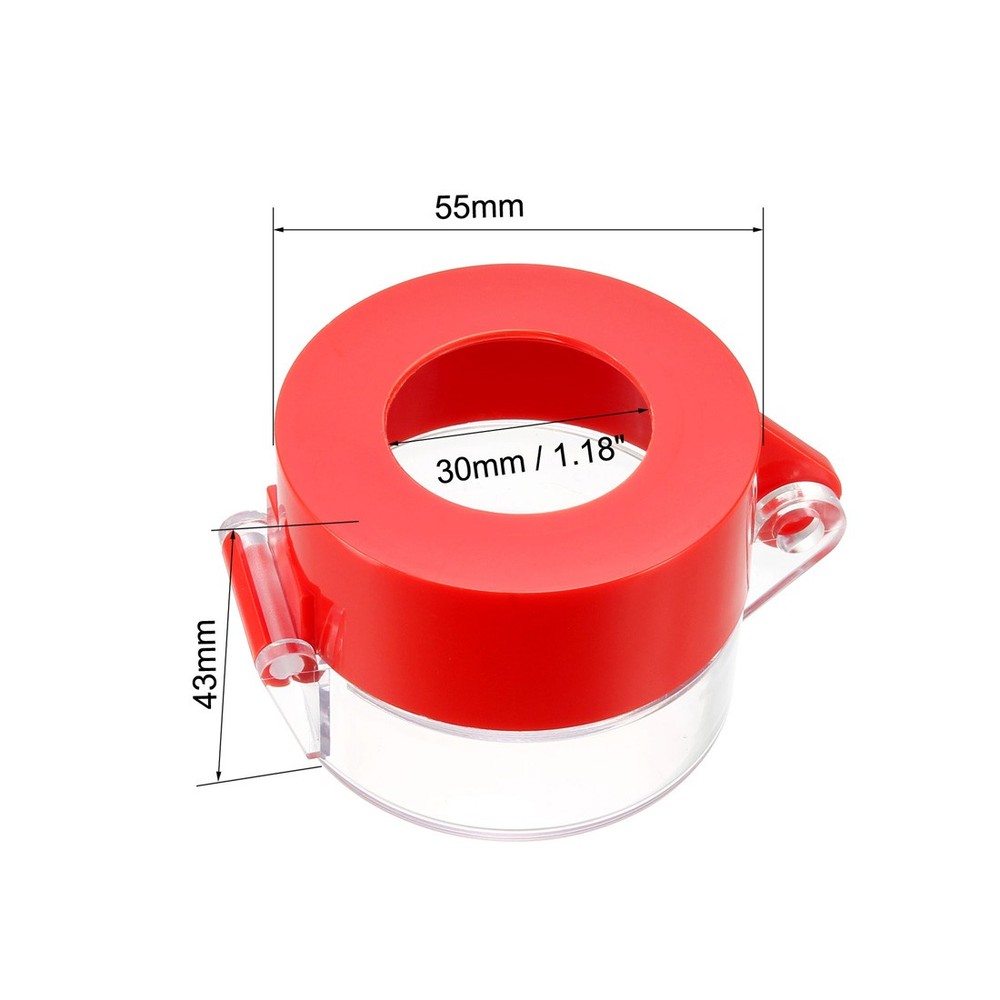 2pcs Red Plastic Switch Cover Protector for 30mm Push Button Switch 55*43