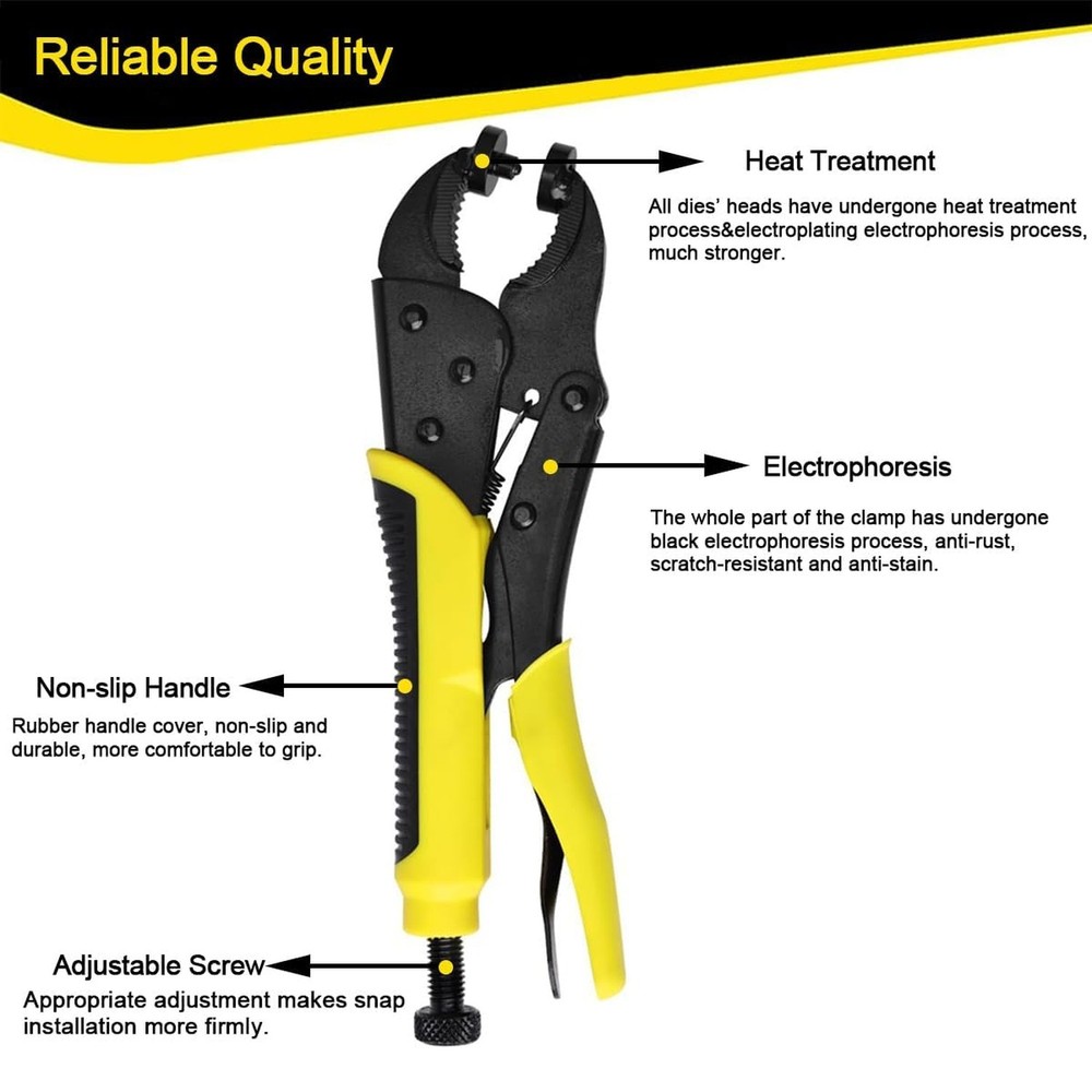 Heavy Duty Snap Fastener Tool Kit with 25 Sets Snaps, Includes Fabric Snap Bu...