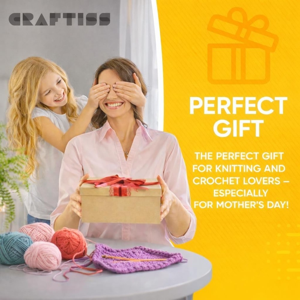 Durable Canvas Knitting Bag with Yarn Storage