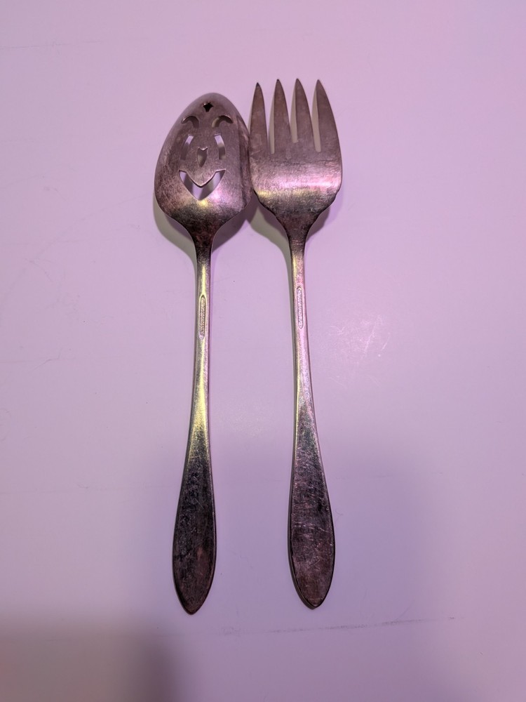 Oneida Community Lady Hamilton Serving Spoon And Fork