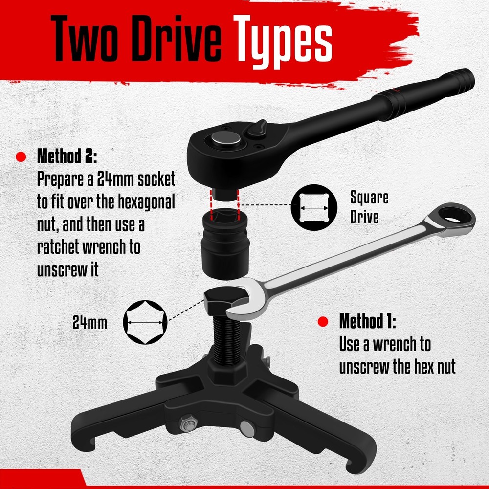 Heavy Duty Adjustable 3 Jaw Pulley Puller Tool Harmonic Balancer Puller Set