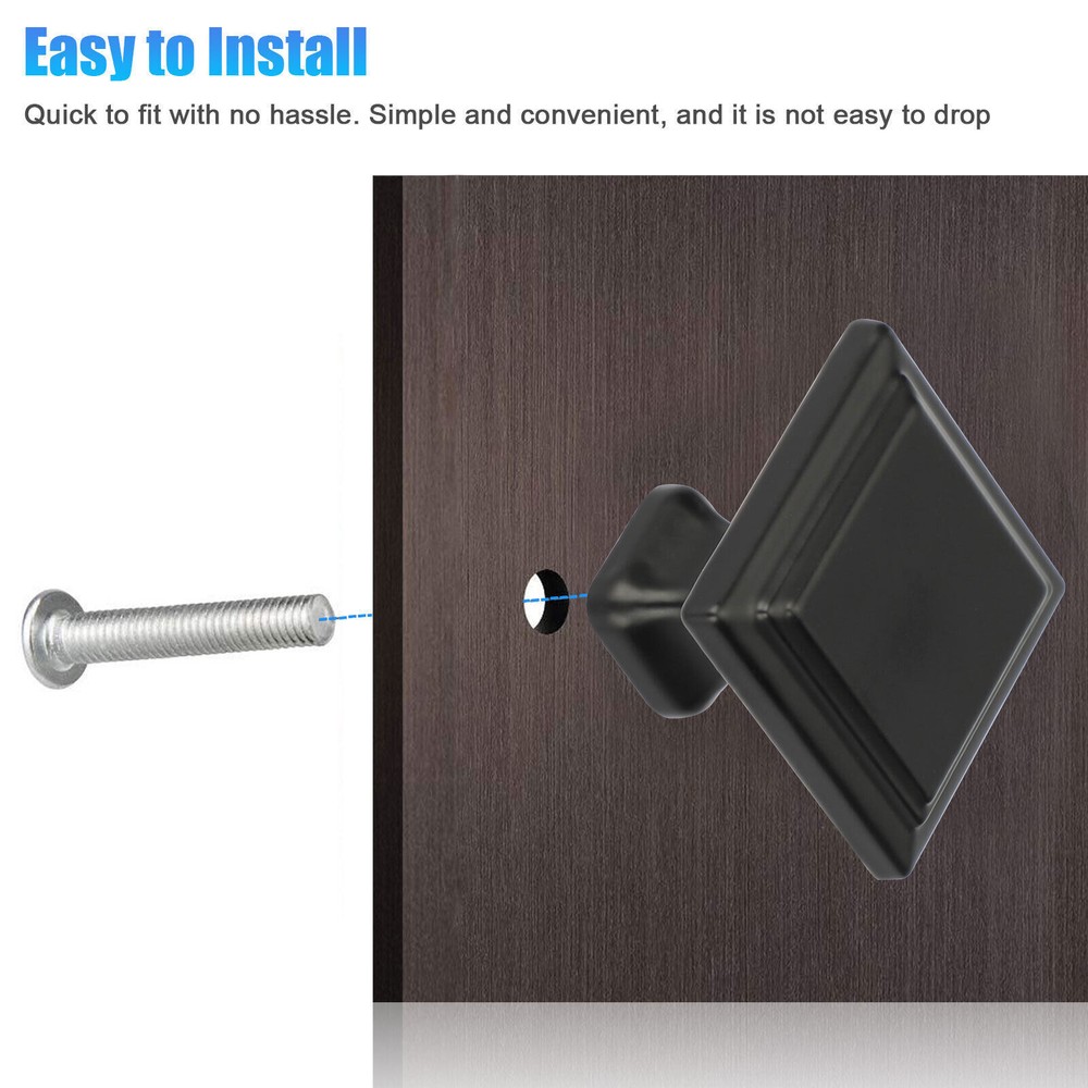 Matte Black Cabinet Pull Kitchen Drawer Handles Door Knobs Cupboard Hardware Lot