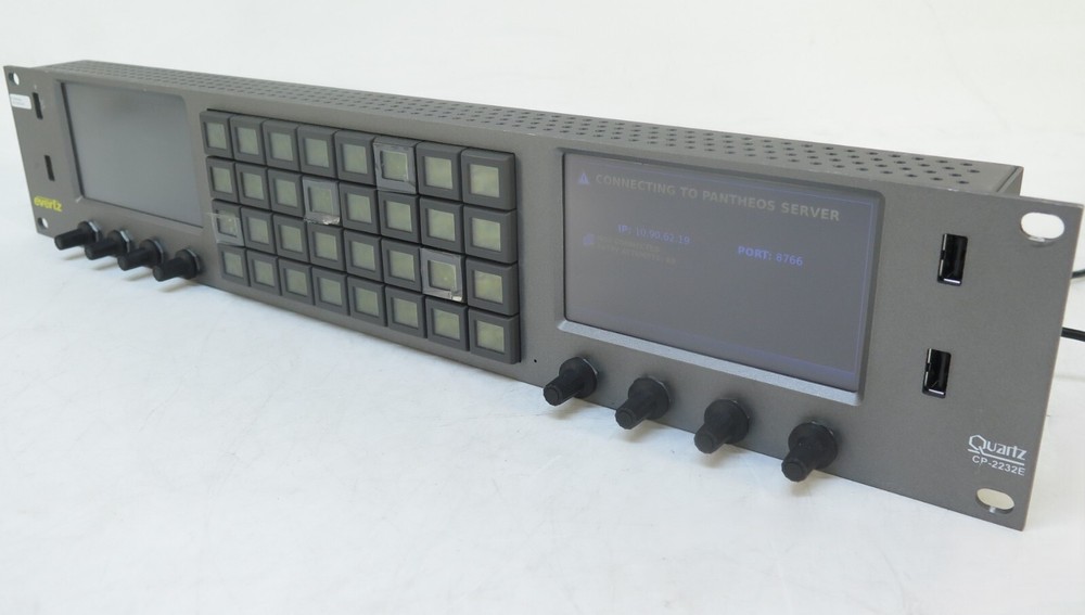 Evertz CP-2232E Advanced System Control Panel, 2RU, Two Touchscreens, 32 Button