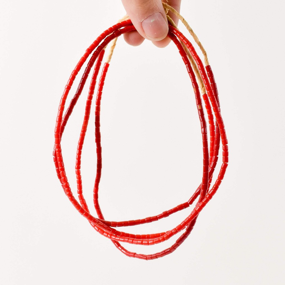 Flat Ended Red Trade Beads