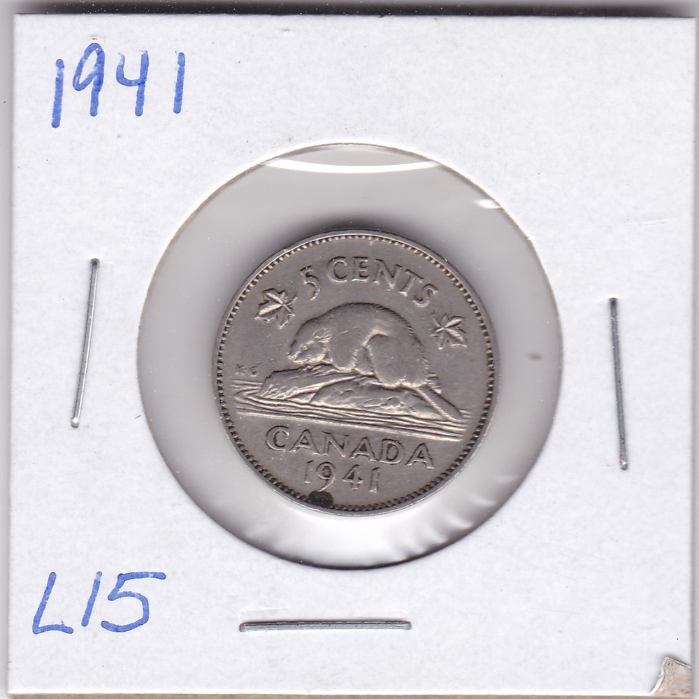 1941 Canada 5 Cents L15