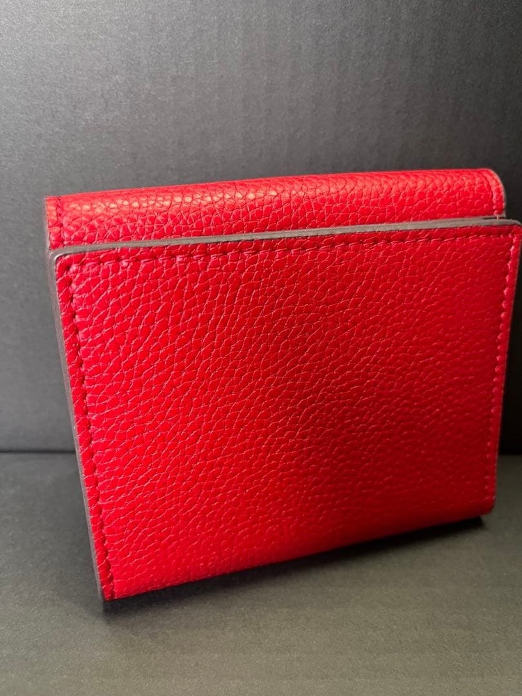 New COACH Red Bi-Fold Wallet