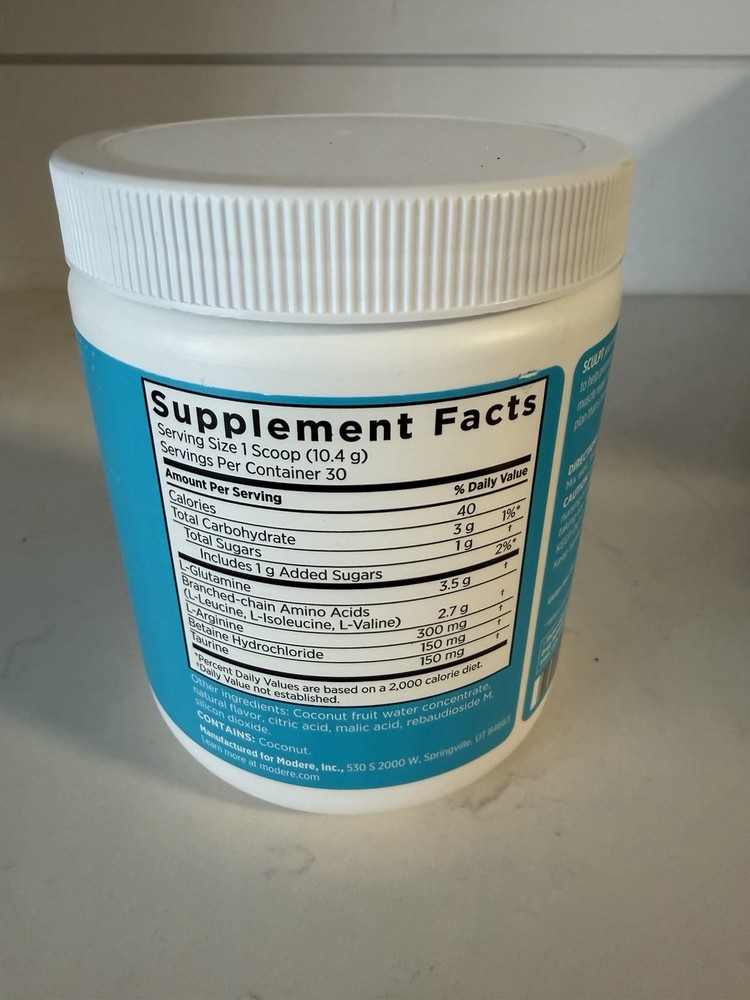 Modere Sculpt Blue Raspberry 30 Servings BCAA + L-Glutamine
