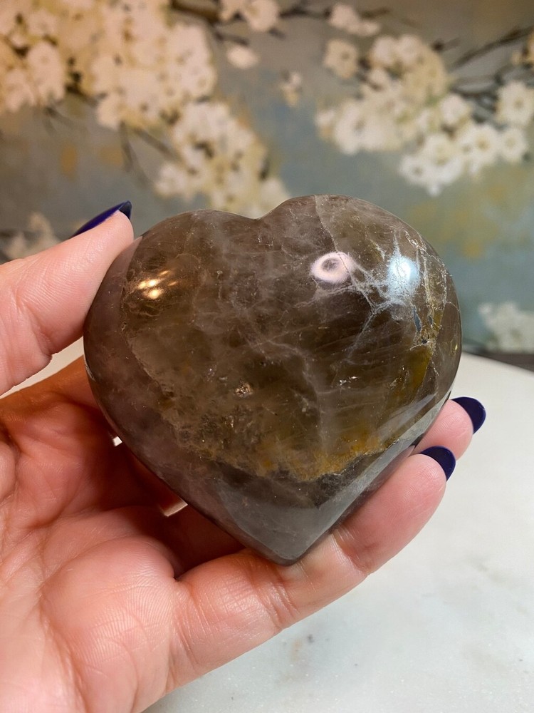 Smokey quartz heart