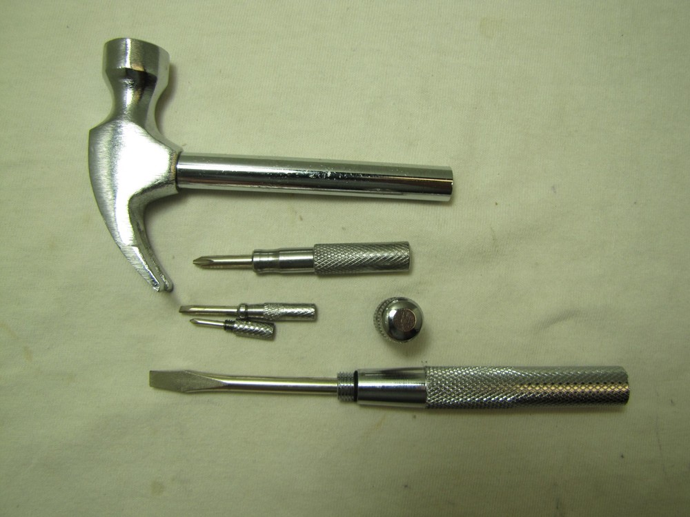 Nesting Hammer & 4 Screw Driver Set UNBRANDED USED
