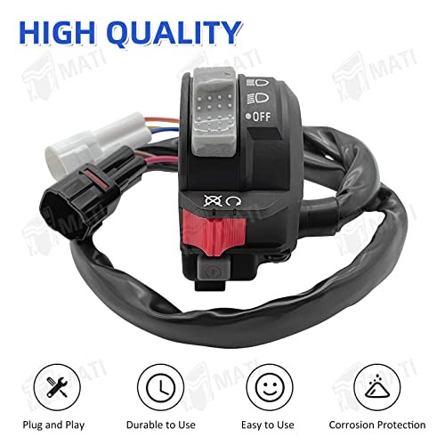 Left Handlebar Control Engine Start Run Off Headlight Switch for Yamaha ATV