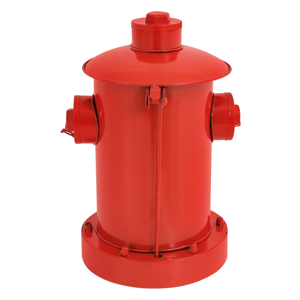Retro Garbage Can Cylindrical Waste Bin Fire Hydrant's Shape Trash Can W/ Pedal