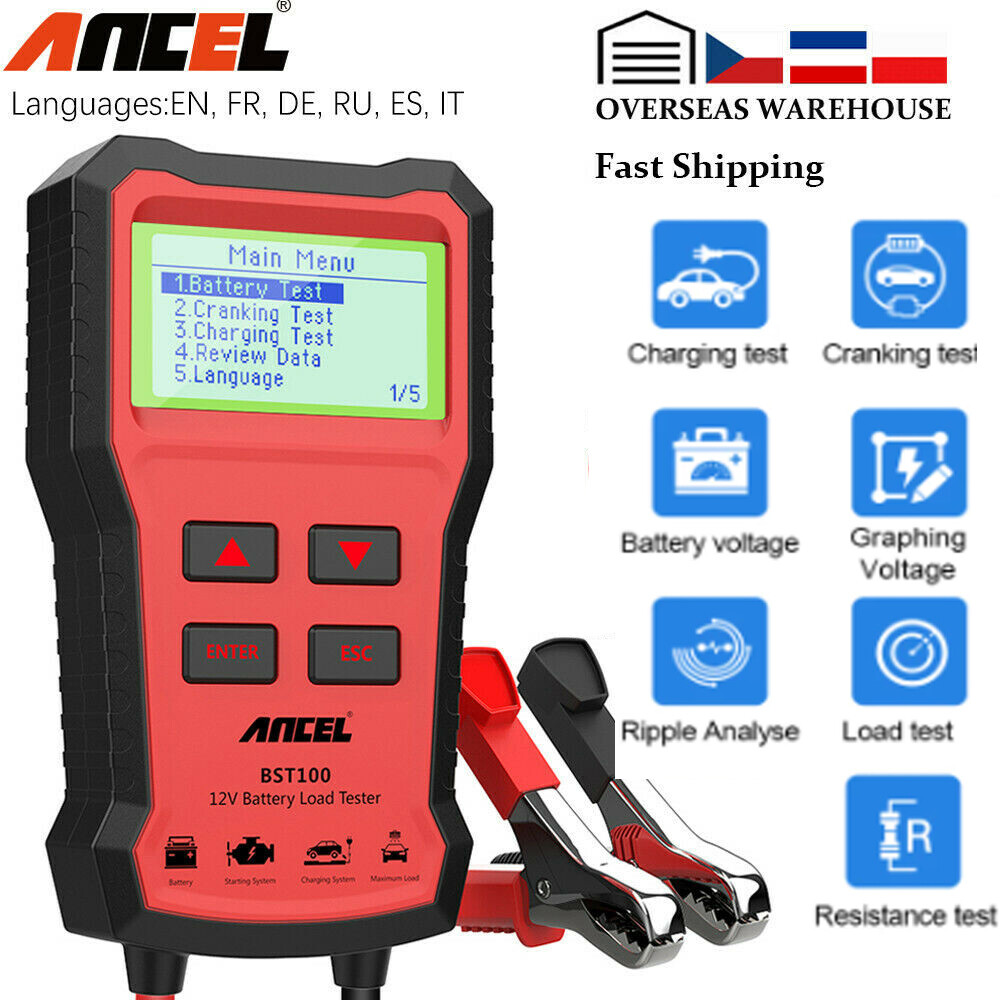 Car Motorcycle Battery Tester System Analyzer Charging Cranking Circut Tester