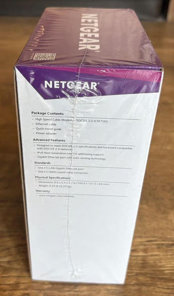 NETGEAR High Speed Cable Modem For Xfinity By Comcast Model CM700 NEW SEALED