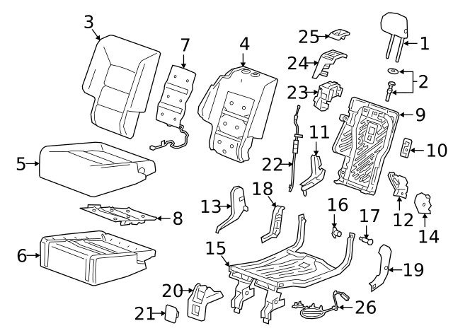 Genuine GM Headrest Guide 84017453