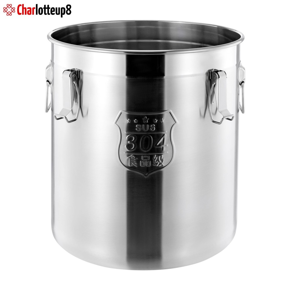 48L Stainless Steel Airtight Container Rice Cereal Grain Container Storage Box