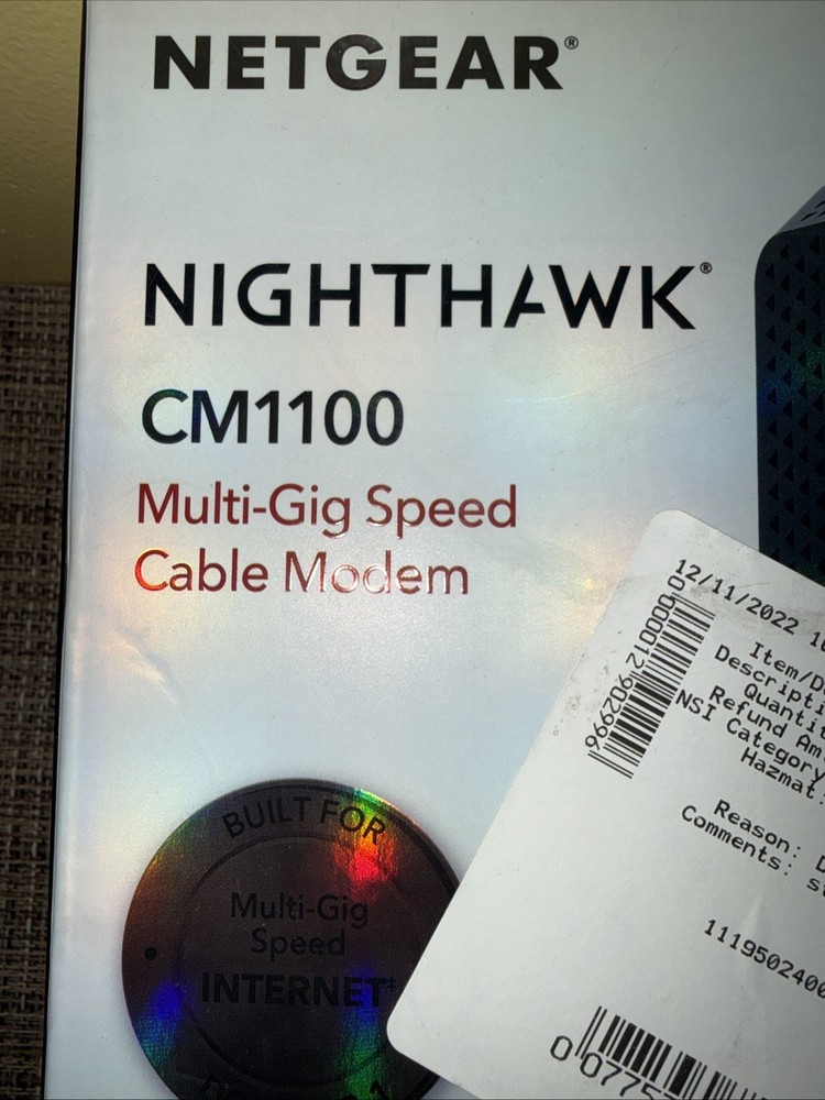 NETGEAR Nighthawk CM1100 Cable Modem