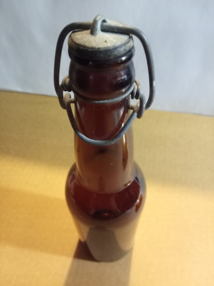 Vintage Brown Beer Bottle Swing-Top Closure G