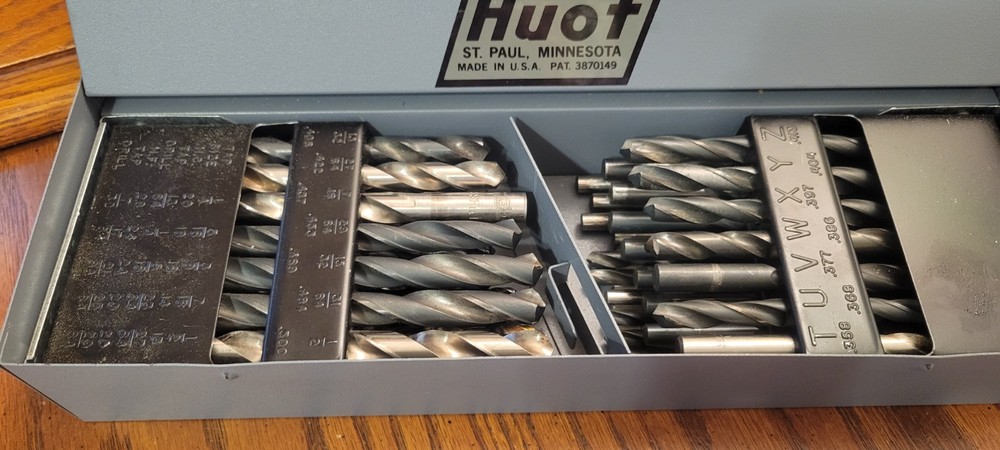PARTIAL HUOT METRIC COMBINATION DRILL INDEX 92 ASSORTED HSS DRILL BITS