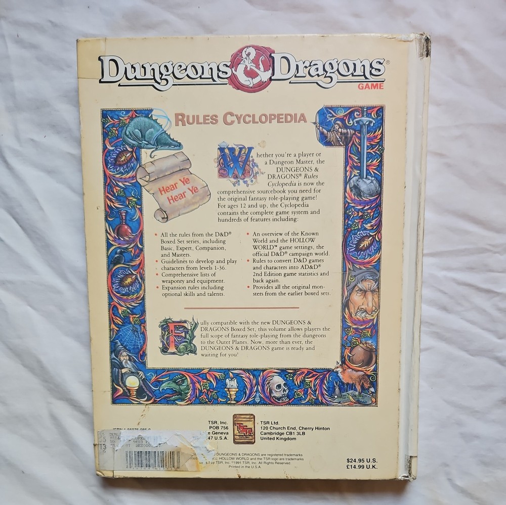 Dungeons and Dragons RULES CYCLOPEDIA (1991, TSR #1071)
