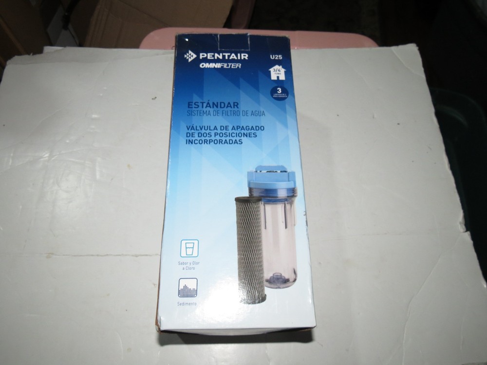Pentair OMNIFilter U25 Filter System, 10" Standard 1-(Pack), clear / blue