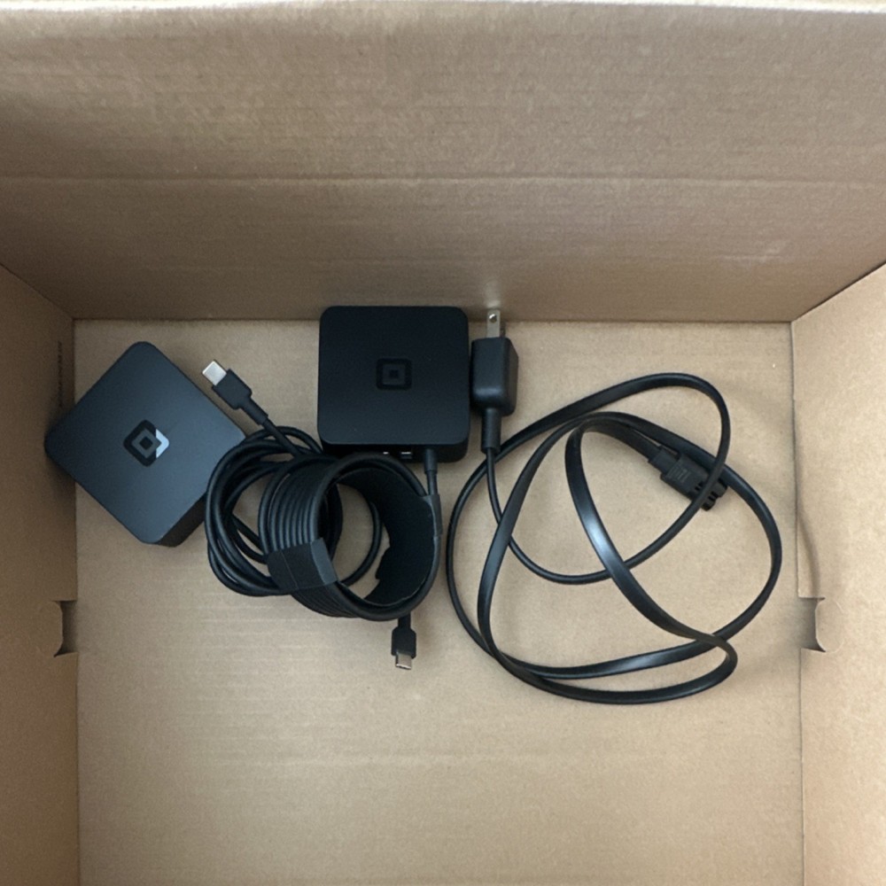 Square Stand POS System Model SPG1-02 with Accessories Card Reader Power Adapter