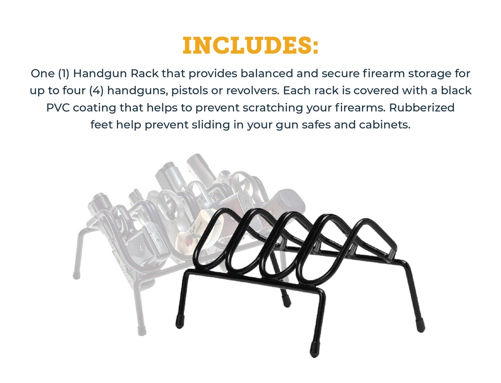 SnapSafe 4 Gun Pistol Rack