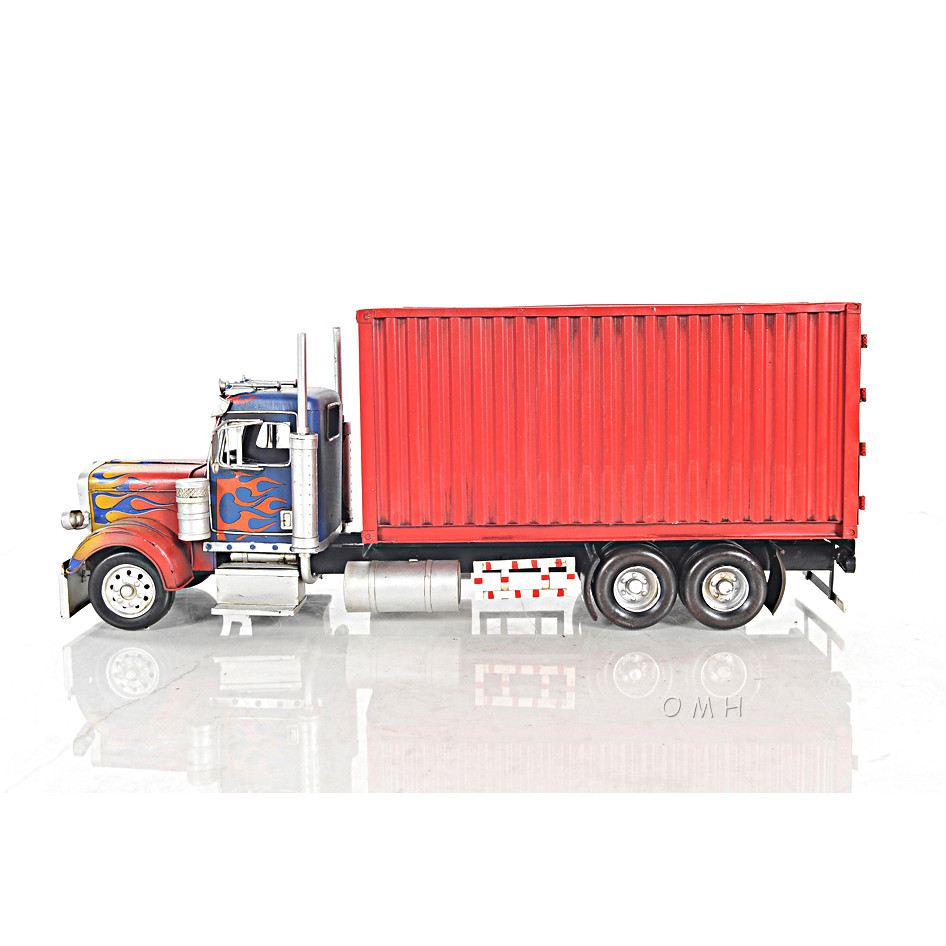 Rectangular Tissue Holder 10 Wheeler Box Container Truck 19.5" Scale Metal Model