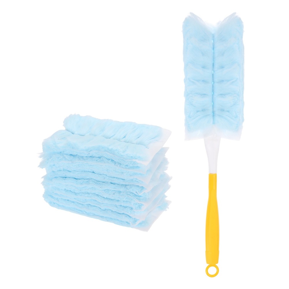 1 Count Yellow Handle Refill, with 10 Blue Dusters