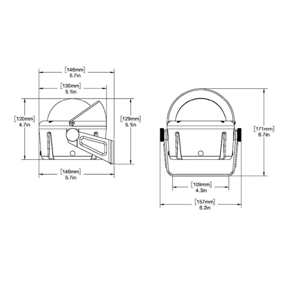 Ritchie HB-741 Helmsman Compass - Bracket Mount - Black HB-741
