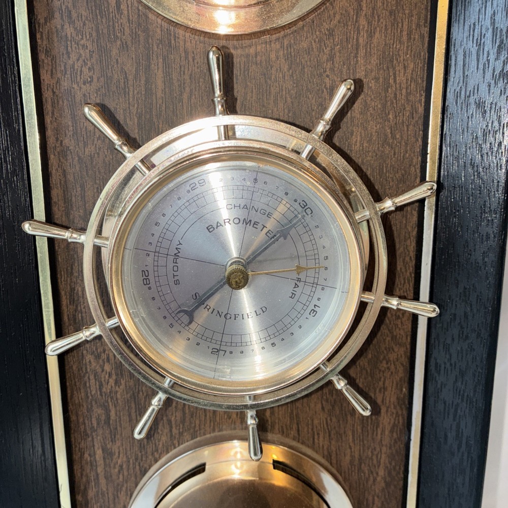 Adjustable Springfield Nautical Thermometer Barometer Humidity Weather Station