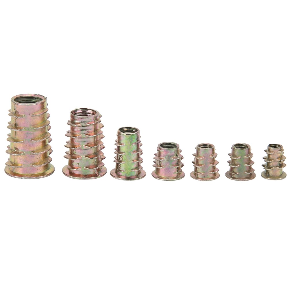 100Pcs Hex Socket Drive Insert Nuts Set Thread Screw Fasteners M4/M5/M6/M8/M10