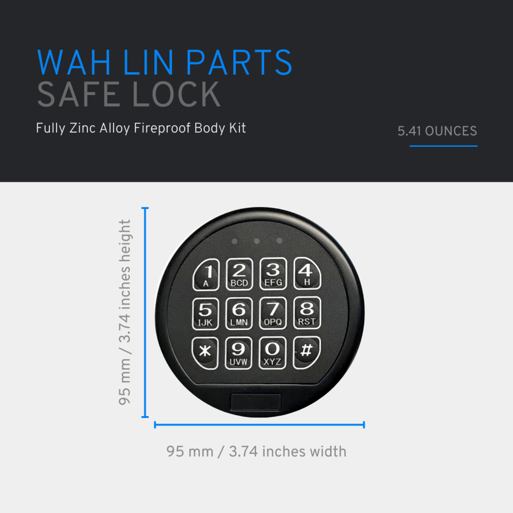 Gun Safe Lock Replacement Black Keypad with Solenoid Lock Fits Stack-On SET