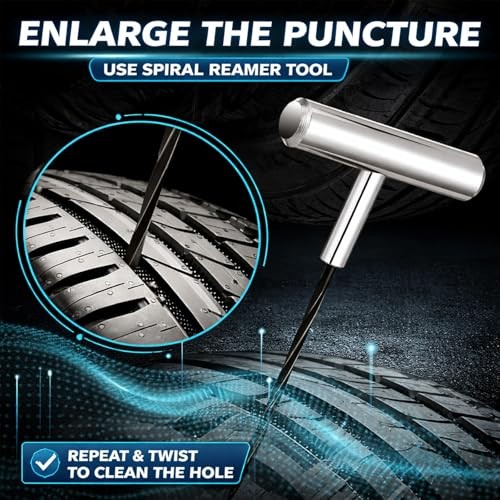 Auto Stainless Steel Solid T-Handle Set - Pro Heavy Duty Spiral Probe & Split