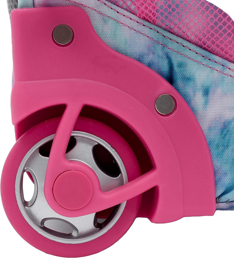 18" Rolling Backpack with Shoulder Straps, Tye Dye