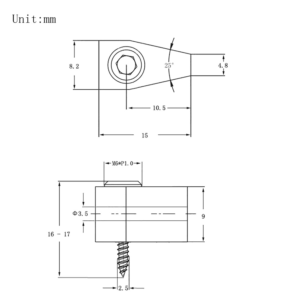 5 String Headless Bass Nut Single String Nut for 5 String Headless Bass Black
