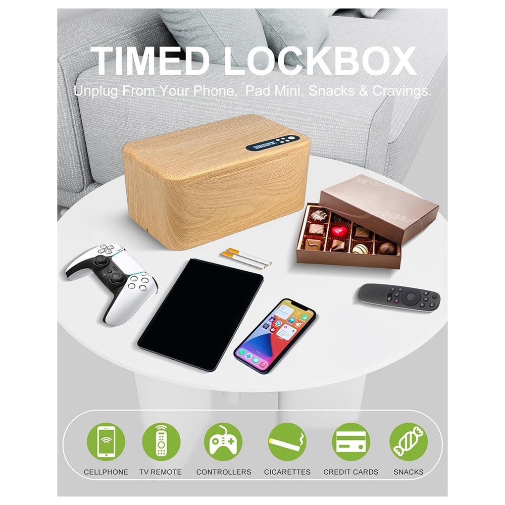 Timed Lock Box: Unplug with Timer-Controlled Phone Storage for Better1146