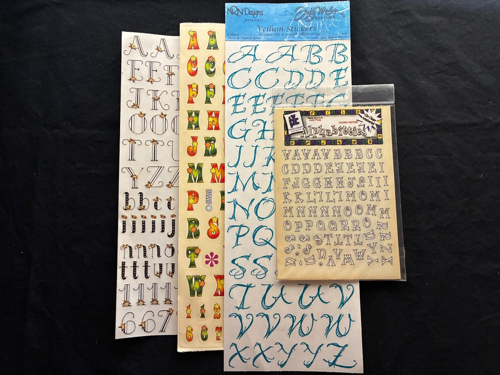 ASSORTED CLEAR ALPHABET STICKERS