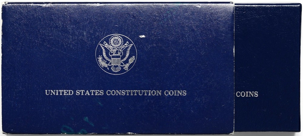 1987 S Constitution Proof Commemorative Silver Dollar w/ Box & COA