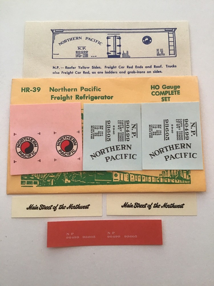 Champ Decals HO Scale HR-39: Northern Pacific Freight Refrigerator